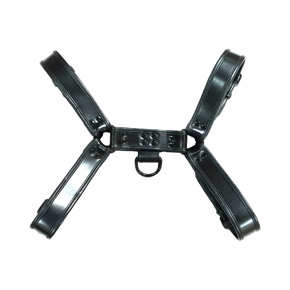 Rouge Leather OTH Harness Black with Black Accessories Large