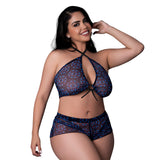 Magic Silk Hazy Dayz Halter Top & Hot Short Set Butterfly Queen Size