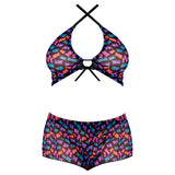 Magic Silk Hazy Dayz Halter Top & Hot Short Set Gummy Bears L/XL