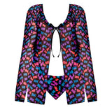 Magic Silk Hazy Dayz Tie Front Jacket & Thong Set Gummy Bears L/XL