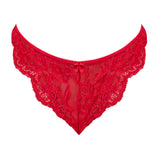 Magic Silk Sugar High Split Crotch Panty Red S/M