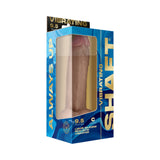 Shaft Vibrating Model C: 9.5 inch Dual Density Silicone Dildo Pine