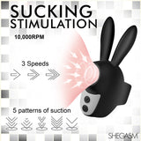 Shegasm Sucky Bunny Clit Stimulator Black