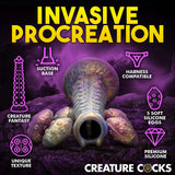 Creature Cocks Deep Invader Tentacle Ovipositor Silicone Dildo with Eggs