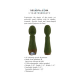Selopa Heartfelt Rechargeable Vibrating Mini Wand Silicone Green