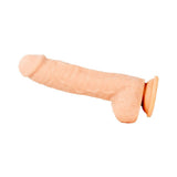 Adam & Eve Adam's Colossal 12 Inches Dildo Beige displayed on a white background, showcasing its realistic design.