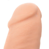 Close-up of Adam & Eve Adam's Colossal 12 Inches Dildo Beige showcasing lifelike texture and detail.