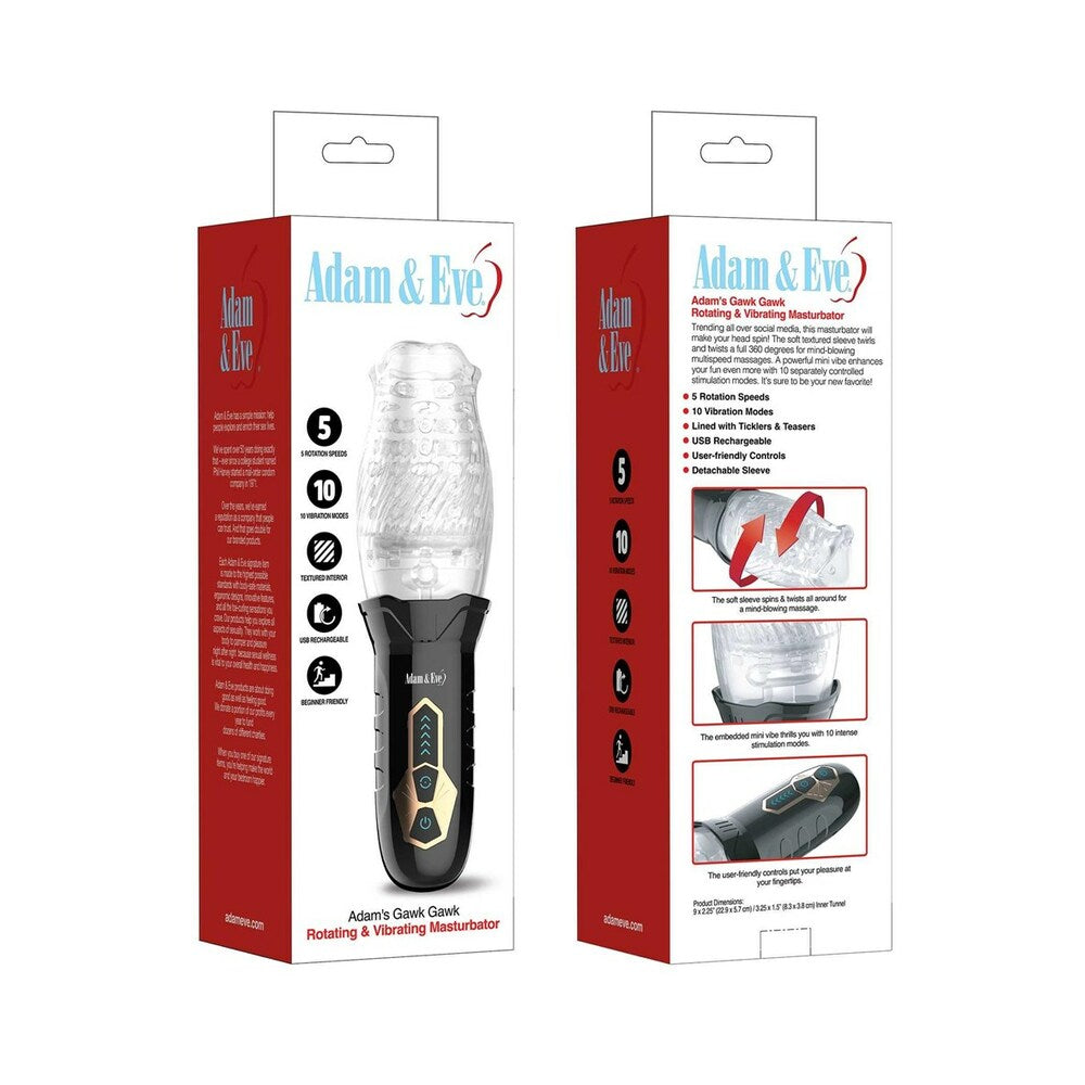 Adam & Eve Adam's Gawk Gawk Rotating & Vibrating Masturbator Adam & Eve Adam's Gawk Gawk Rotating & Vibrating Masturbator