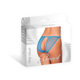 Magic Silk Flirty Hearts Open Back Panty Blue Sugar L/XL