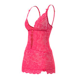 Magic Silk Get It Girl Plunge Chemise & G-Set Diva Pink L/XL