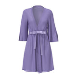 Magic Silk Sheer Passion Flutter Sleeve Robe Very Peri L/XL