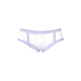 Magic Silk Sheer Passion Cheeky Hipster Boy Short White/Lavender L/XL