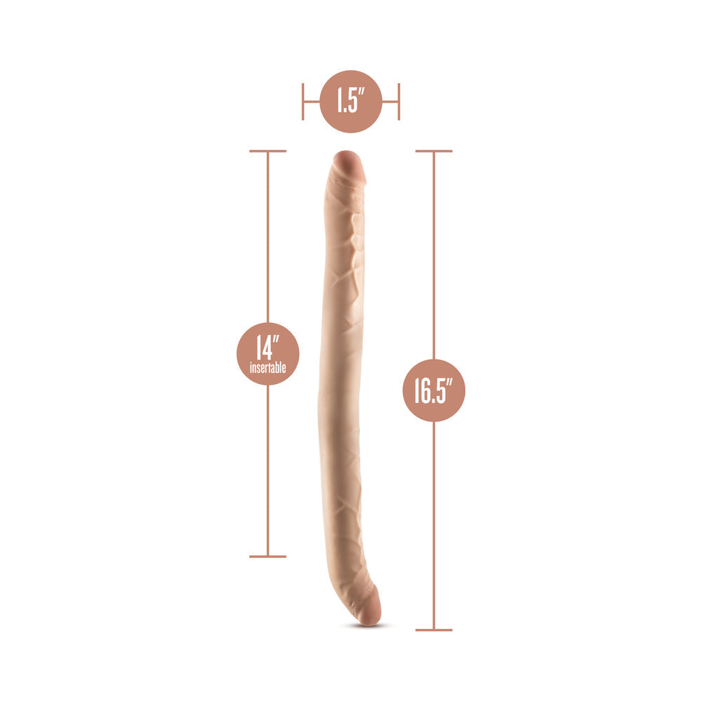 Dr. Skin Plus 16.5 inches Posable Double Dong Beige