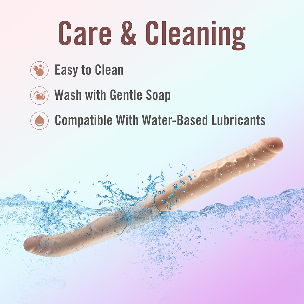 Dr. Skin Plus 16.5 inches Posable Double Dong Beige