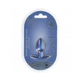Ouch! Smooth Silicone Anal Plug Small 2.6 inches Metallic Blue