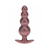 Ouch! Smooth Silicone Beaded Anal Plug 4.6 inches Rose Gold
