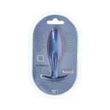 Ouch! Smooth Silicone Oval Anal Plug 4.6 inches Metallic Blue