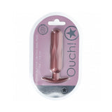Ouch! Smooth Silicone Oblong Anal Plug 4.6 inches Rose Gold