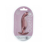 Ouch! Smooth Silicone P-Spot Anal Plug 4.6 inches Rose Gold