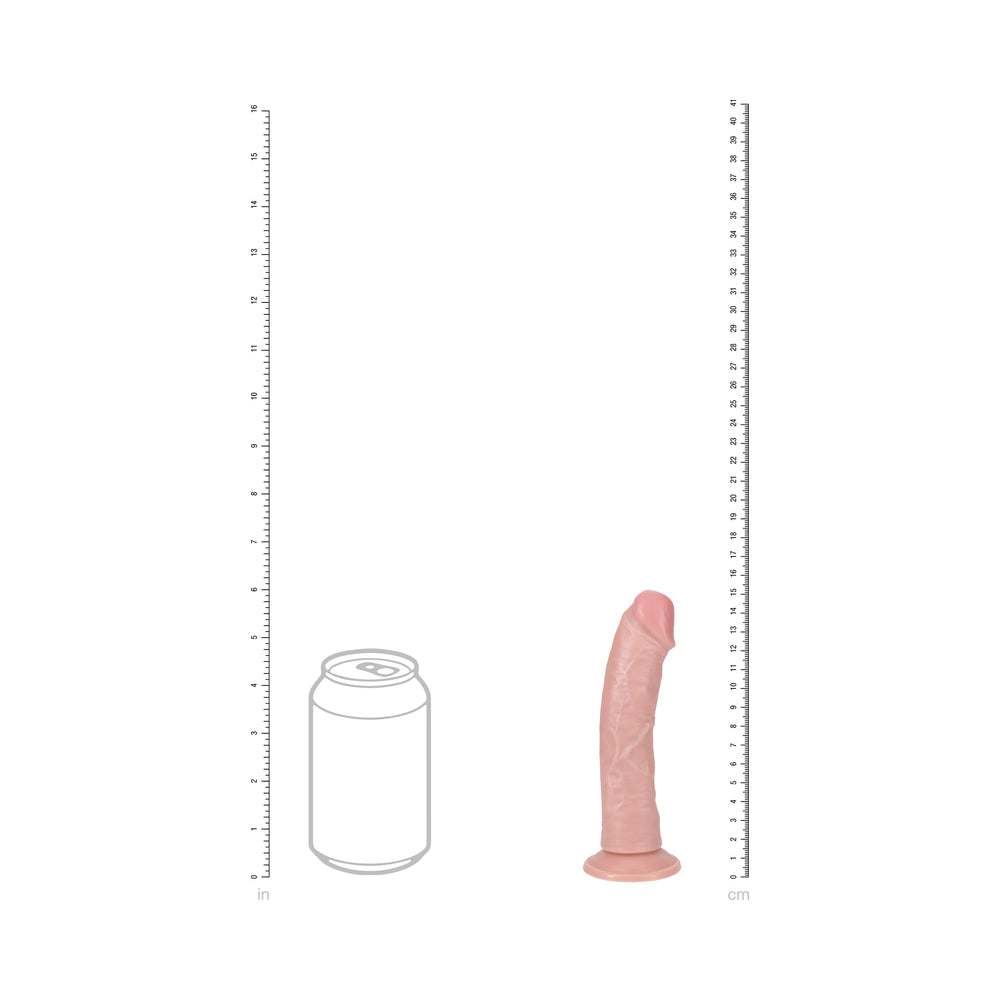 RealRock 6 inches Vibrating Cock Regular Curved Beige
