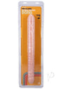 Classic Double Header Dildo 18 inch Vanilla in packaging showcasing its lifelike design and flexibility.