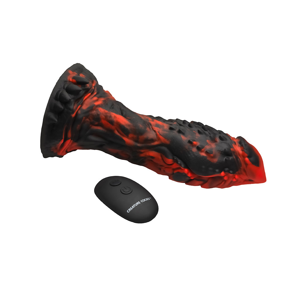 Creature Cocks Inferno Cock Vibrating Silicone Dildo with Remote