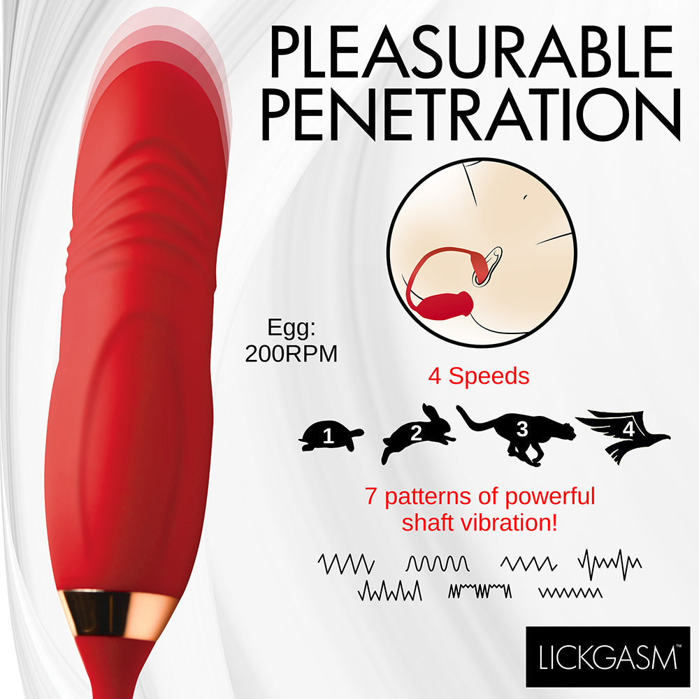 Lickgasm Magic Kiss Kissing Clitoral Stimulator with Thrusting Vibrator