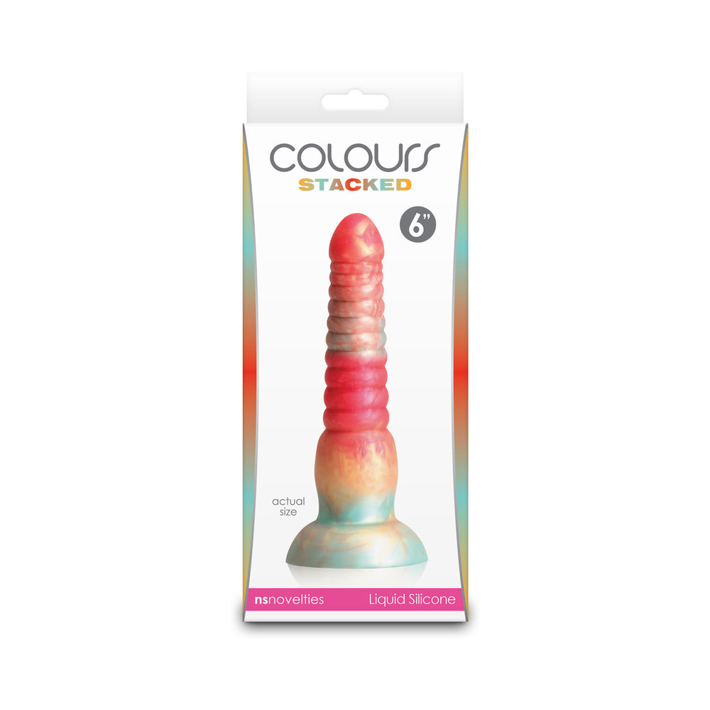 Colours Stacked 6 inches Dildo Red/Gold
