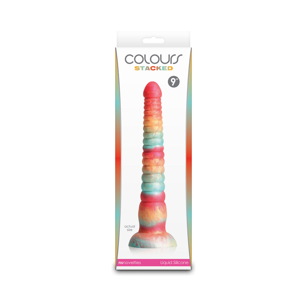 Colours Stacked 9 inches Dildo Red/Gold
