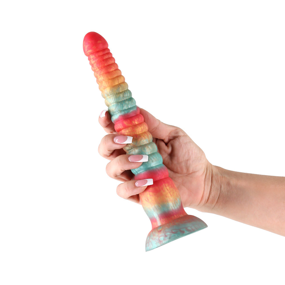 Colours Stacked 9 inches Dildo Red/Gold
