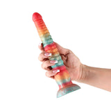 Colours Stacked 9 inches Dildo Red/Gold