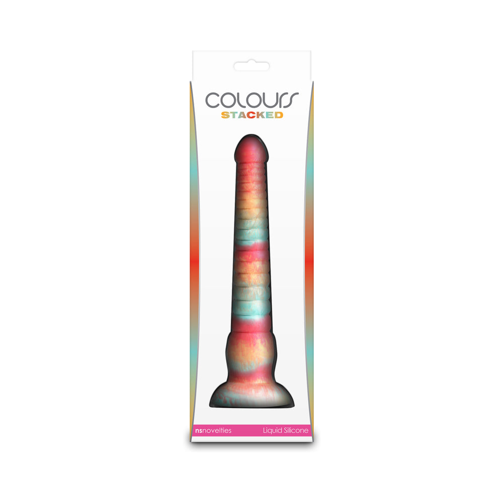 Colours Stacked 9 inches Dildo Red/Gold