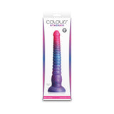 Colours Stacked 9 inches Dildo Pink/Blue