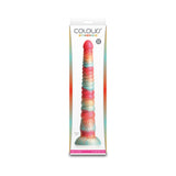 Colours Stacked 12 inches Dildo Red/Gold
