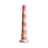 Colours Stacked 12 inches Dildo Red/Gold