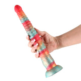 Colours Stacked 12 inches Dildo Red/Gold
