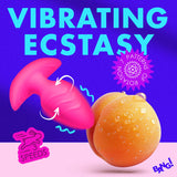 BANG! Rotating & Vibrating Silicone Butt Plug with Remote Pink