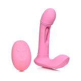 Flickers G-Flick Flicking G-Spot Rechargeable Silicone Vibrator with Remote Control - Pink