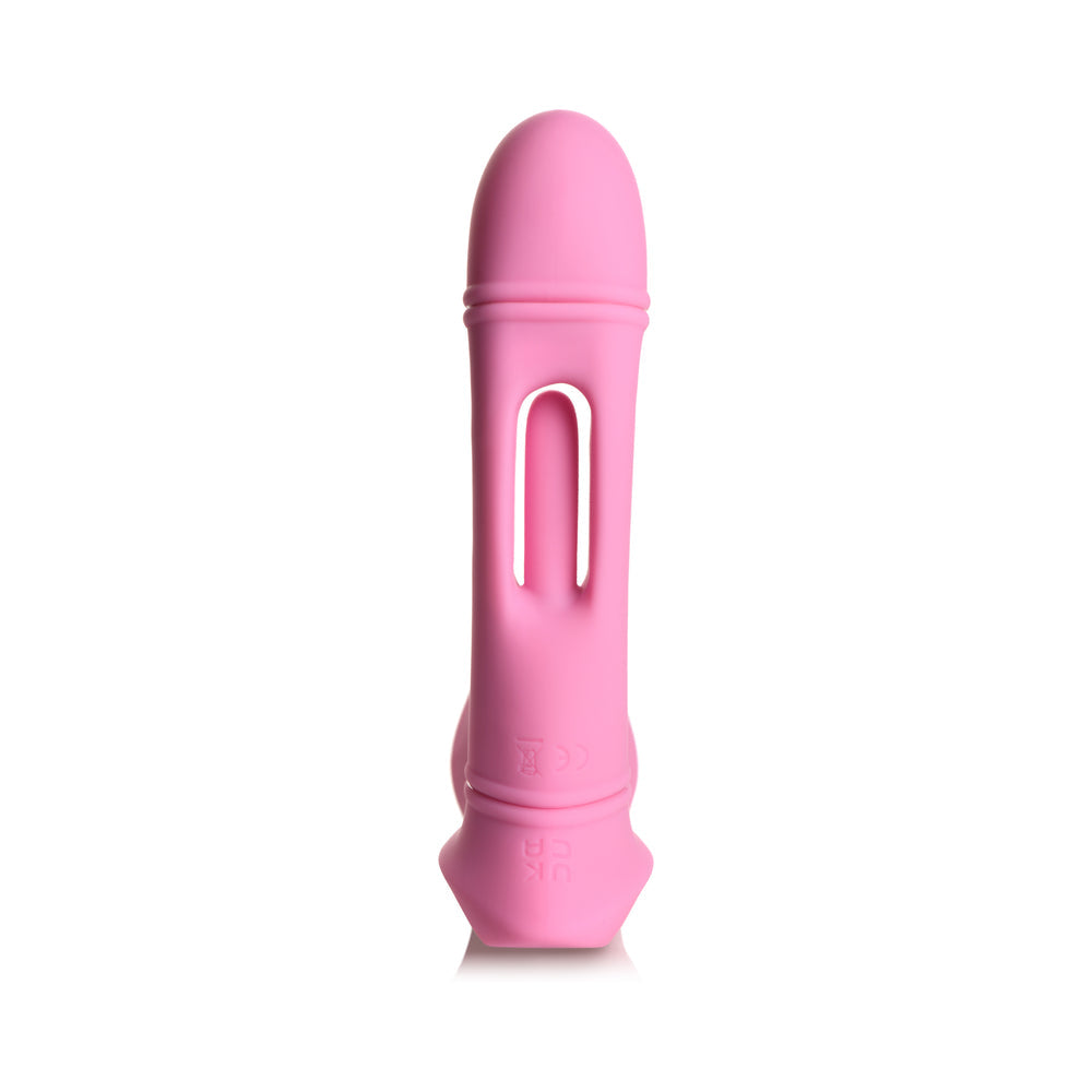 Flickers G-Flick Flicking G-Spot Rechargeable Silicone Vibrator with Remote Control - Pink