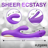 Flickers Tri-Flick Flicking Silicone Rabbit Vibrator