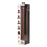 JOCK Real Skin 17.75 inches Double Dildo Dark