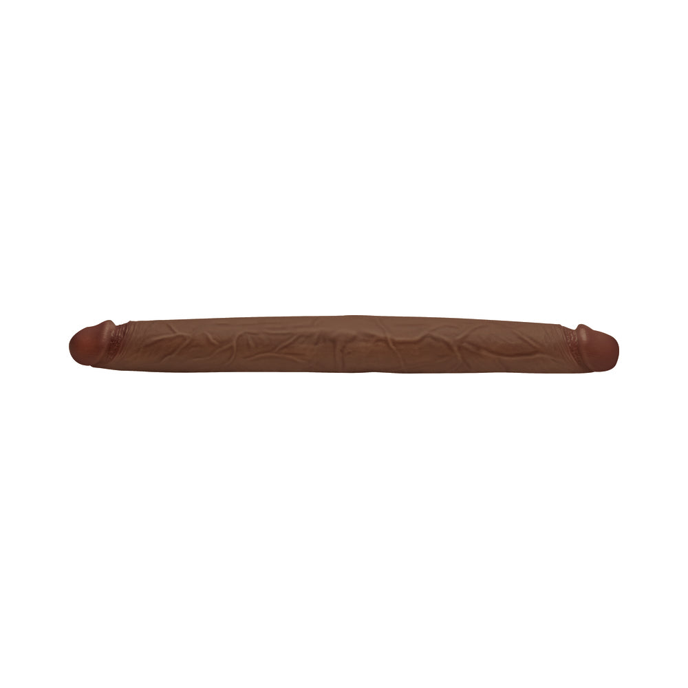 JOCK Real Skin 17.75 inches Double Dildo Dark