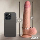 JOCK Real Skin 9 inches Silicone Dildo with Balls Medium