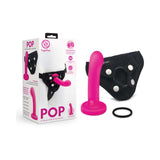 Together Pop 6 inches Silicone Dildo & Harness Set Pink