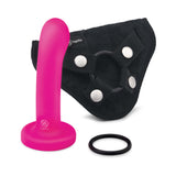 Together Pop 6 inches Silicone Dildo & Harness Set Pink