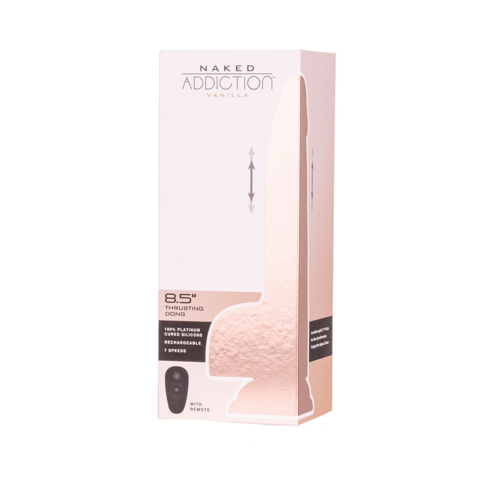 Naked Addiction Thrusting Dong with Remote 8.5 inches Vanilla