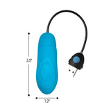 BANG! 7X Pulsing Rechargeable Silicone Bullet Blue