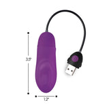 BANG! 7X Pulsing Rechargeable Silicone Bullet Purple