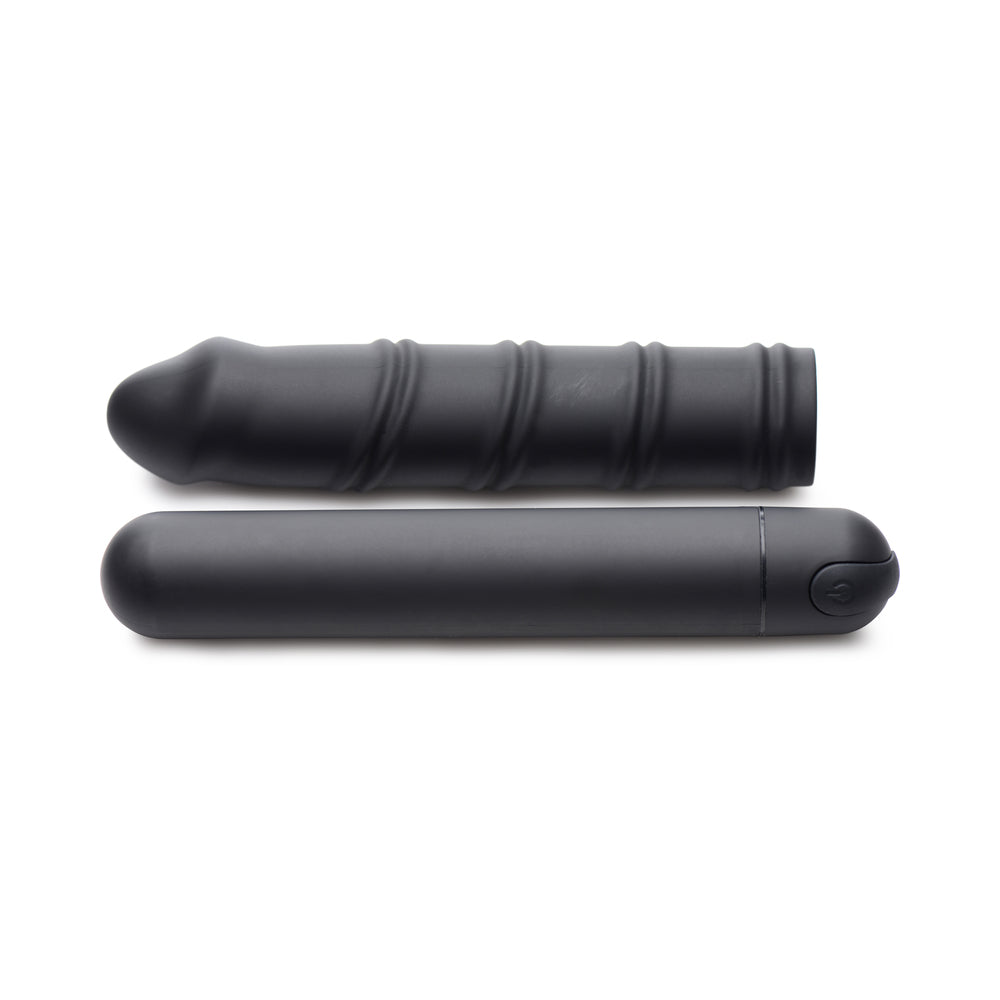 BANG! XL Bullet & Swirl Silicone Sleeve Black