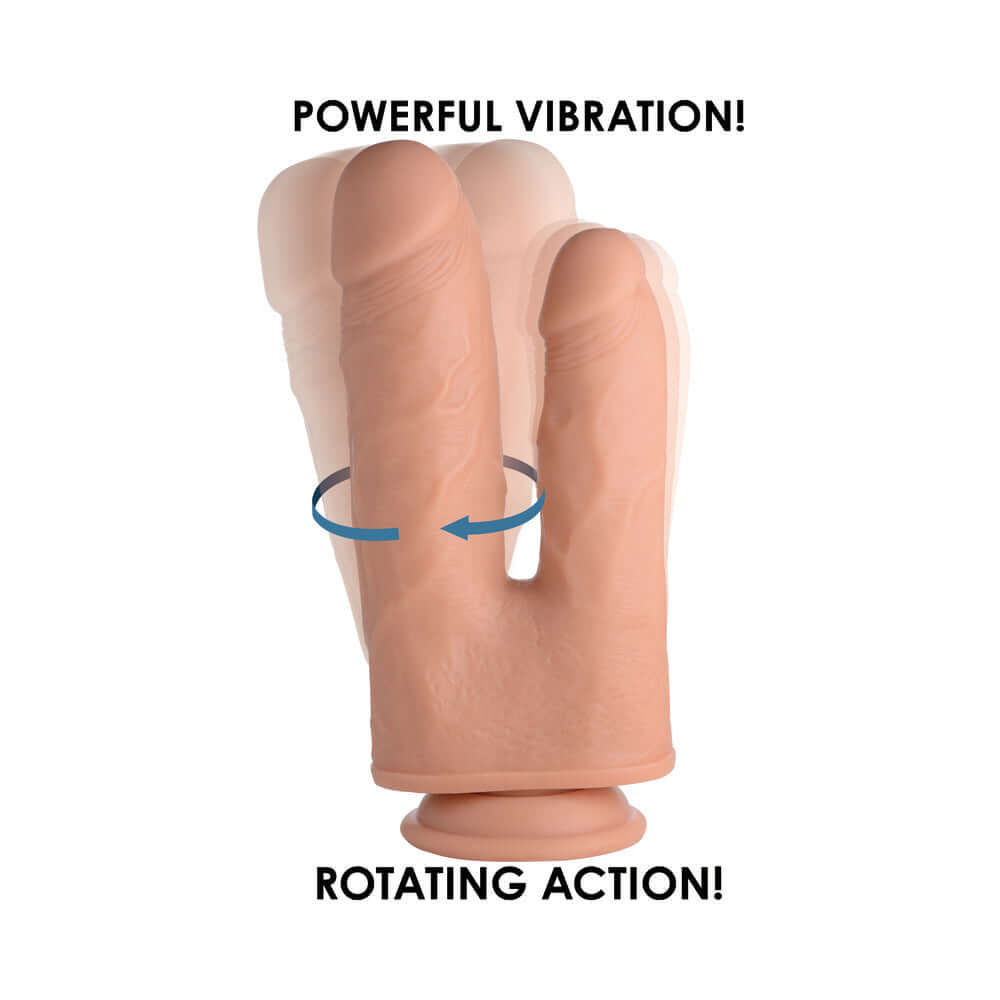 Big Shot Double Shot 8 inches Vibrating & Rotating Double Dong with Remote